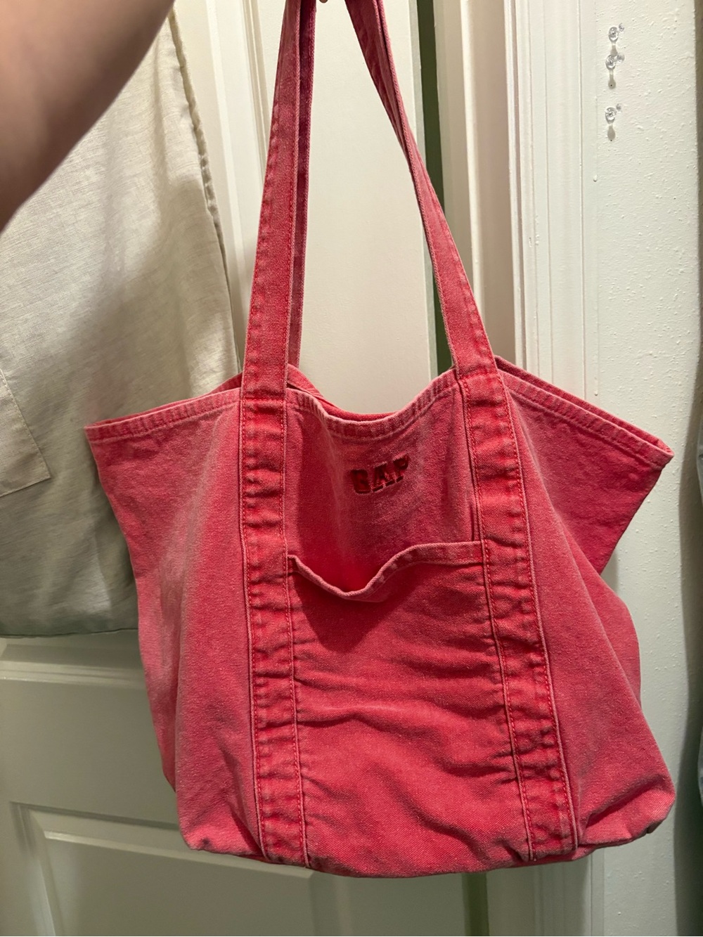 GAP canvas tote bag coral